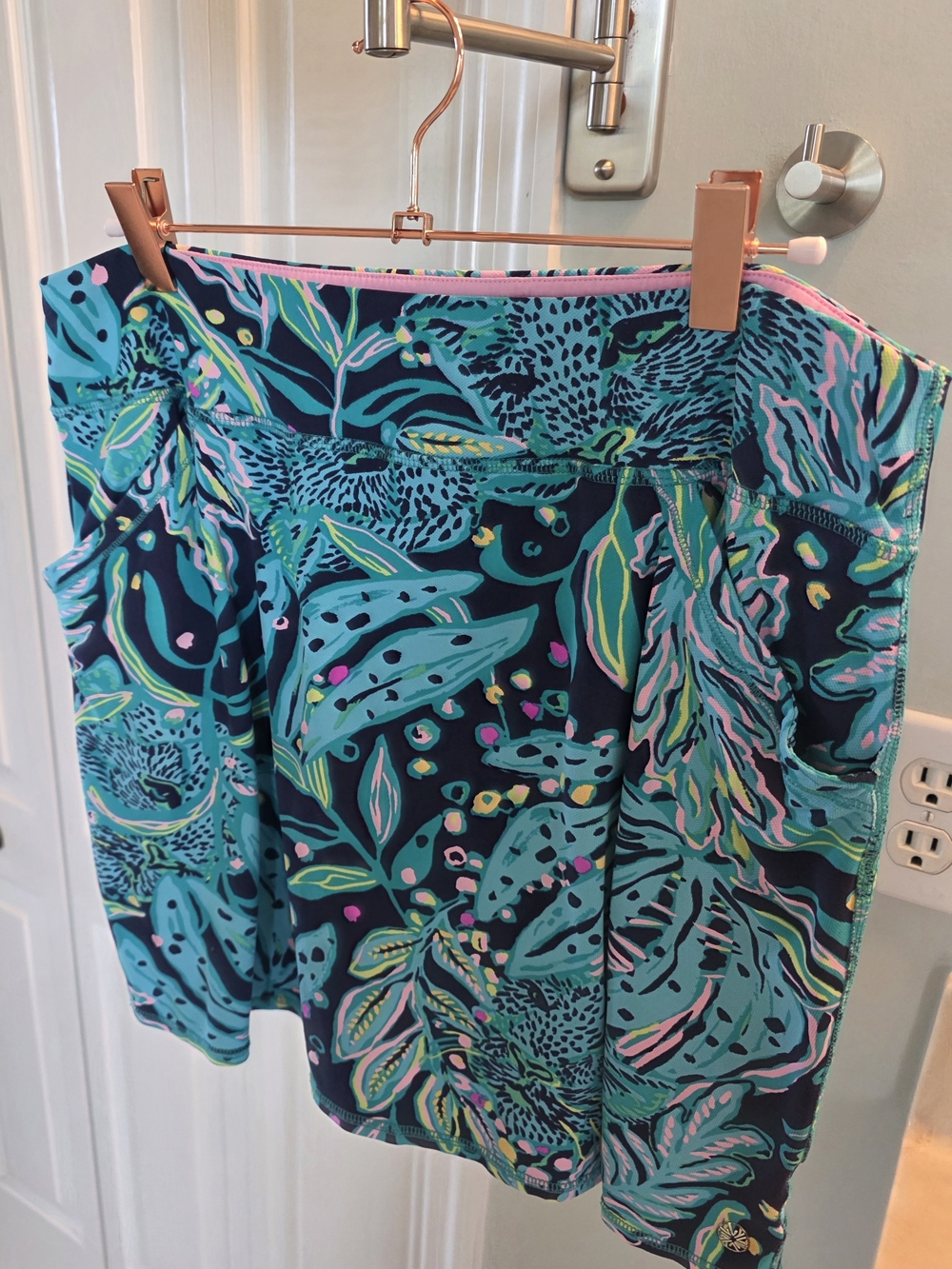 Lilly Pulitzer Navy & Teal Tropical Skort